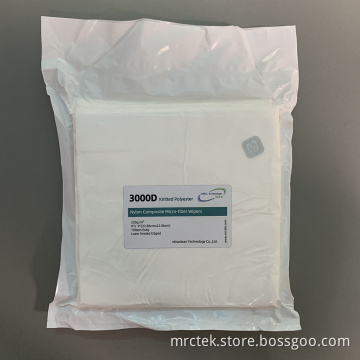 3000D 220gsm Laser Sealed Polyester Dry Knitted Wipes
